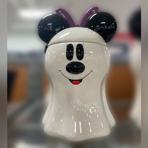 Minnie Mouse Disney Ghost Cookie Jar Halloween Decor HTF